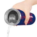 custom philadelphia phillies metallic grid blue skinny tumbler best selling.webp