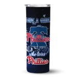 custom philadelphia phillies rose romance blue black skinny tumbler best selling.webp