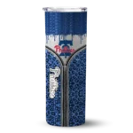 custom philadelphia phillies sparkle drip blue skinny tumbler best selling.webp