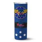 custom philadelphia phillies star cluster blue skinny tumbler best selling.webp
