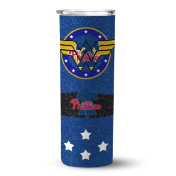 custom philadelphia phillies star cluster blue skinny tumbler best selling.webp