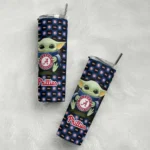 custom philadelphia phillies yoda cozy blue black skinny tumbler best selling.webp