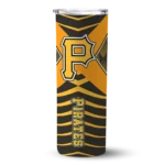 custom pittsburgh pirates camo texture black skinny tumbler best selling.webp