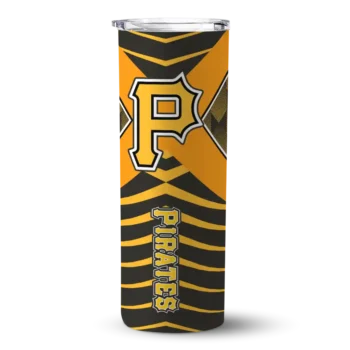 custom pittsburgh pirates camo texture black skinny tumbler best selling.webp