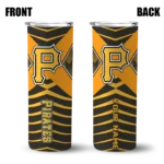 custom pittsburgh pirates camo texture black skinny tumbler best selling.webp
