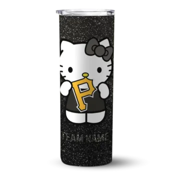 custom pittsburgh pirates hello kitty black skinny tumbler best selling.webp