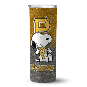 custom pittsburgh pirates snoopy attitude black skinny tumbler best selling.webp
