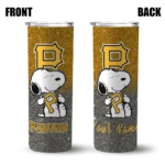 custom pittsburgh pirates snoopy attitude black skinny tumbler best selling.webp