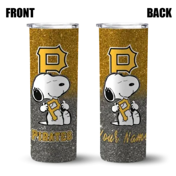 custom pittsburgh pirates snoopy attitude black skinny tumbler fashion forward.webp
