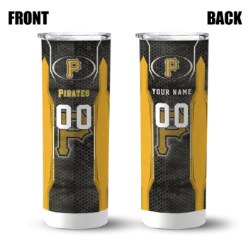 custom pittsburgh pirates stacked diamond black skinny tumbler fashion forward.webp
