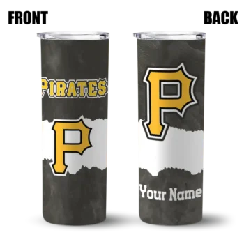 custom pittsburgh pirates torn band black white skinny tumbler fashion forward.webp