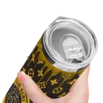 custom san diego padres camo streak brown skinny tumbler best selling.webp