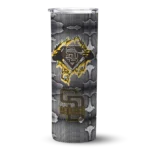 custom san diego padres chevron v brown gray skinny tumbler best selling.webp