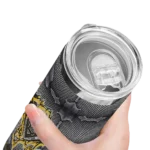 custom san diego padres chevron v brown gray skinny tumbler best selling.webp