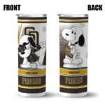 custom san diego padres snoopy dog brown white skinny tumbler best selling.webp