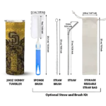 custom san diego padres spiral burst print brown skinny tumbler best selling.webp