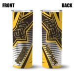 custom san diego padres web stripes brown white skinny tumbler best selling.webp