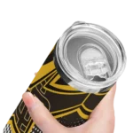 custom san diego padres web stripes brown white skinny tumbler best selling.webp