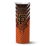 custom san francisco giants chevron stripes orange skinny tumbler best selling.webp