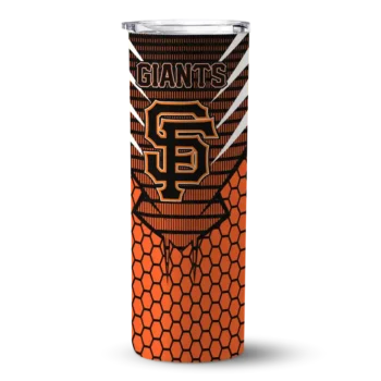 custom san francisco giants chevron stripes orange skinny tumbler best selling.webp