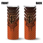 custom san francisco giants chevron stripes orange skinny tumbler best selling.webp