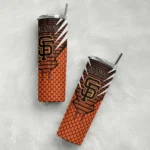 custom san francisco giants chevron stripes orange skinny tumbler best selling.webp