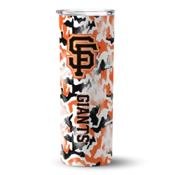 custom san francisco giants claw marks orange white skinny tumbler best selling.webp
