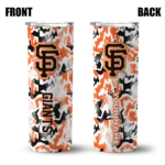 custom san francisco giants claw marks orange white skinny tumbler best selling.webp