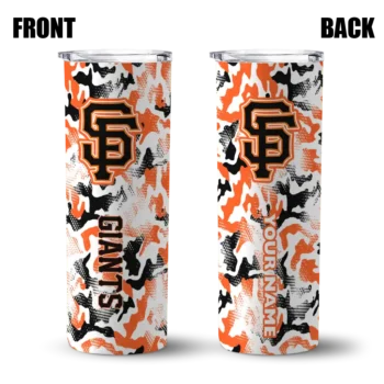 custom san francisco giants claw marks orange white skinny tumbler fashion forward.webp