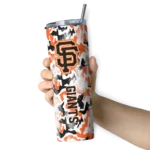 custom san francisco giants claw marks orange white skinny tumbler best selling.webp