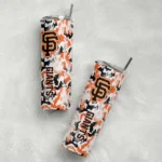 custom san francisco giants claw marks orange white skinny tumbler best selling.webp