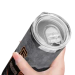 custom san francisco giants hexagon honeycomb orange black skinny tumbler best selling.webp