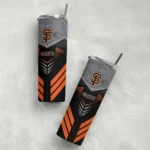 custom san francisco giants hexagon honeycomb orange black skinny tumbler best selling.webp