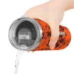 custom san francisco giants metallic grid orange skinny tumbler best selling.webp