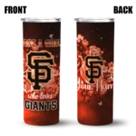 custom san francisco giants rose romance orange black skinny tumbler best selling.webp