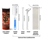 custom san francisco giants rose romance orange black skinny tumbler best selling.webp