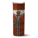 custom san francisco giants sparkle drip orange skinny tumbler best selling.webp