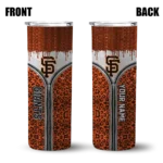 custom san francisco giants sparkle drip orange skinny tumbler best selling.webp