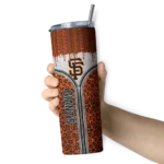 custom san francisco giants sparkle drip orange skinny tumbler best selling.webp