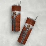 custom san francisco giants sparkle drip orange skinny tumbler best selling.webp