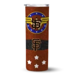 custom san francisco giants star cluster orange skinny tumbler best selling.webp