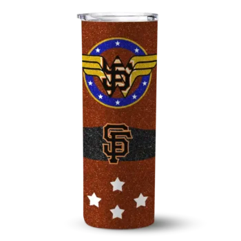 custom san francisco giants star cluster orange skinny tumbler best selling.webp