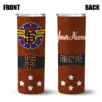 custom san francisco giants star cluster orange skinny tumbler best selling.webp