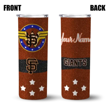 custom san francisco giants star cluster orange skinny tumbler fashion forward.webp