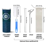 custom seattle mariners camo texture navy blue skinny tumbler best selling.webp