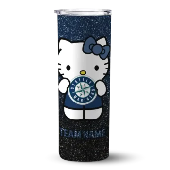 custom seattle mariners hello kitty navy blue black skinny tumbler best selling.webp
