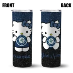 custom seattle mariners hello kitty navy blue black skinny tumbler best selling.webp