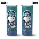custom seattle mariners snoopy attitude navy blue skinny tumbler best selling.webp