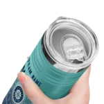 custom seattle mariners swirl texture navy blue skinny tumbler best selling.webp