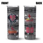 custom st louis cardinals chevron v red gray skinny tumbler best selling.webp